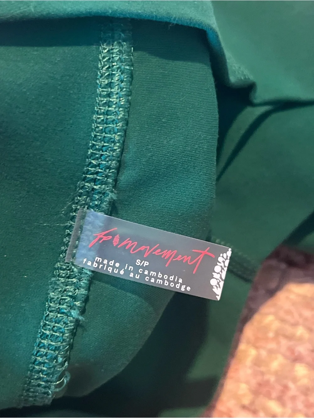 FP Movement Free People Never Better 7/8 High Rise Leggings Emerald Green Small